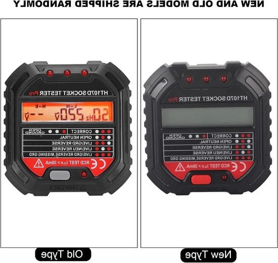 Testatore di presa di corrente HT107D EU90-250V 45-65Hz - Testatore di uscita con controllo di errore di tensione non nominata
