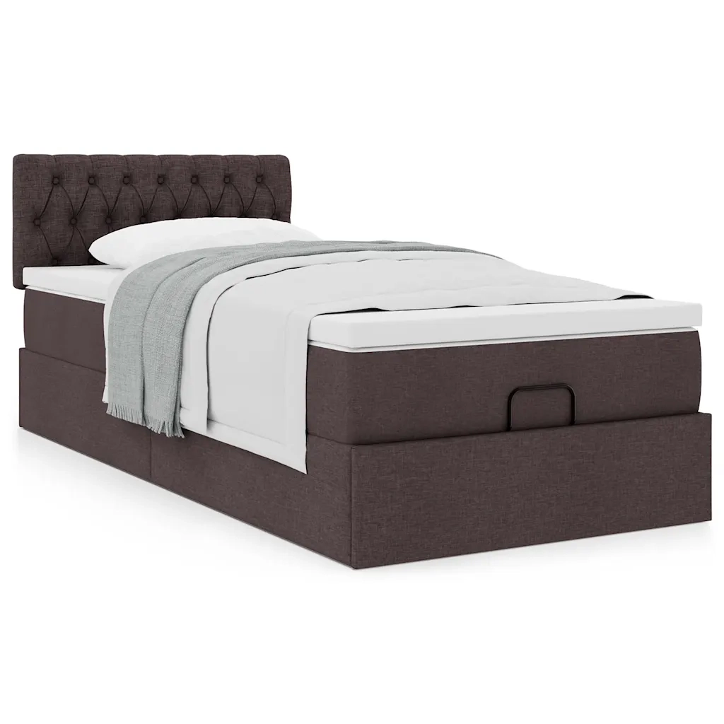Struttura Letto Pouf con Materasso 90x190 cm in Tessuto 3311507