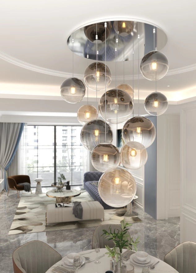 SOSPENSIONE 1 LUCE ATTACCO E27 IN VETRO BIG ECLIPSE D20CM BRONZO ROSONE ACQUISTABILE SEPARATAMENTE