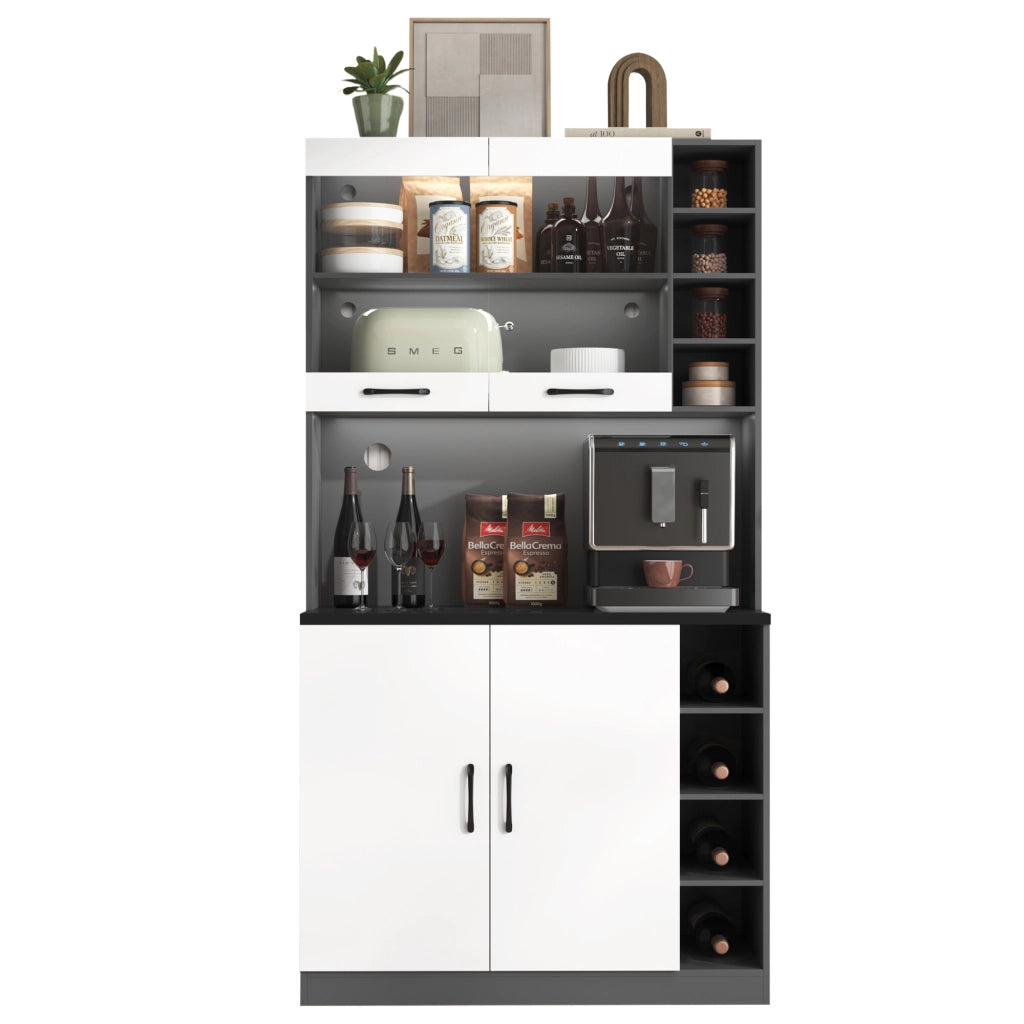 Mobile Cucina con LED ¨C Xylo ¨C Legno, 100x47x187 cm