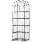 Serra da giardino con porte a rulli e scaffali ¨C Zephmum ¨C 69x49x193 cm
