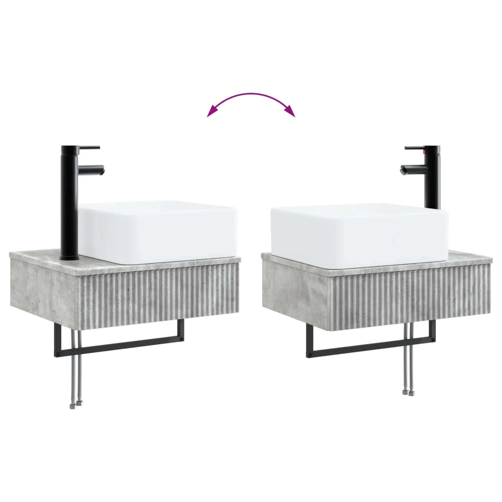 Lavabo da Parete Grigio Cemento 50 x 41 x 39 cm CFW2502820