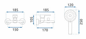 Rubinetto Da Vasca Rea Bloom Black Gold