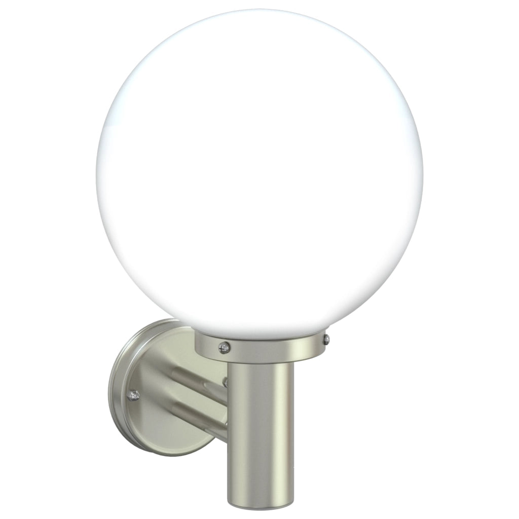 Lampade da parete 2 pezzi Acciaio Inossidabile Argento IP44