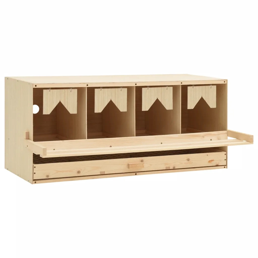 Casetta Cova per Galline 4 Scomparti 106x40x45 cm Legno di Pino 170658