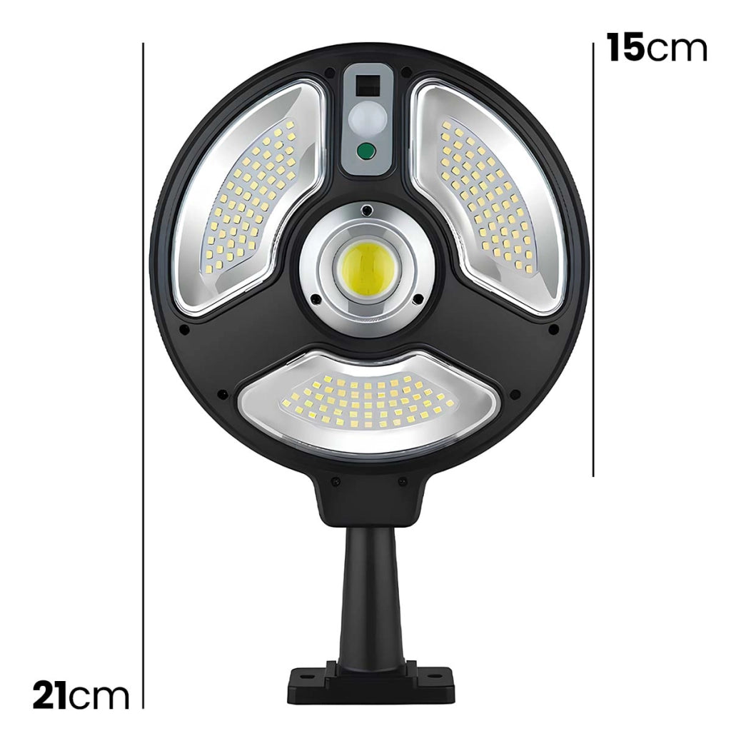 Lampada Solare Esterna 70W Orientabile a 360° con Riflettori Nero Avizar