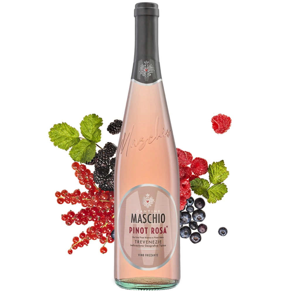 Cantine maschio vino frizzante pinot rosa trevenezie igt bottiglia da 0.75 litri