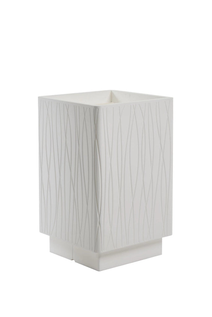 Naturalia Vaso Quadro Alto 55 Plastecnic Vari Colori Colore: Bianco Ottico