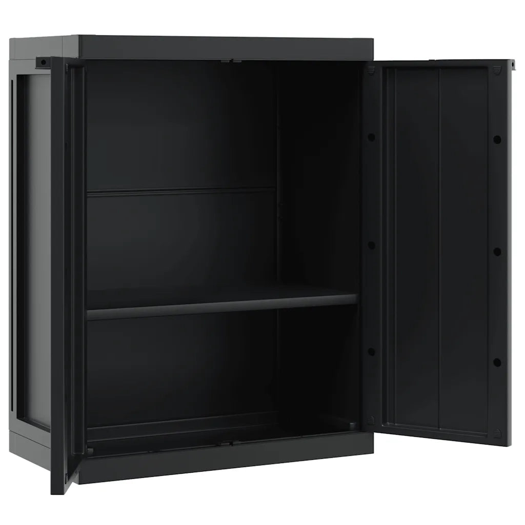 Armadio da Esterno Nero 65x37x85 cm in PP 364204