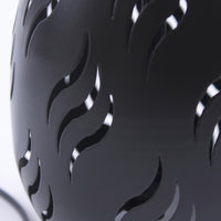 Lampada da Tavolo Ø18xH31 cm in Metallo Bombata Nera