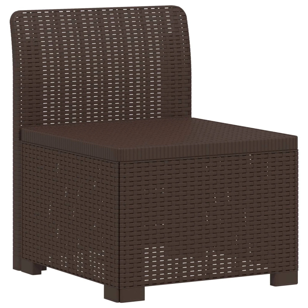 Divano da Giardino a 4 Posti in Stile Rattan PP Marrone 3443851