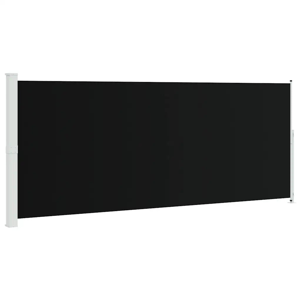 Tenda Laterale Retrattile per Patio 200x500 cm Nera 313417