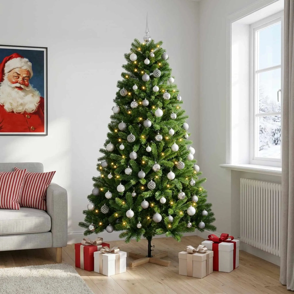 Albero di Natale artificiale con palline 240 cm 300 LED 3461404
