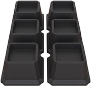 Alzavano da Soggiorno 5 cm - Set di Alzavano da Mobili Zavorratore da 6 pz - Nero - Sostenibile - Adatto per Banci/Biblioteche - Peso Massimo di 1500 lbs