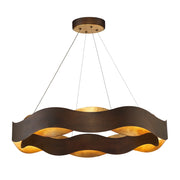 Lampada sospesa moderna tonda Ø85 bronzo oro LED 105W Vaughan