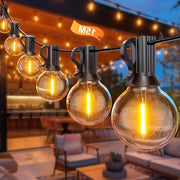 Fili di LED Esterno Acqua-Resistente 15M - 25+1 LED - Per Giardino Terrazza Festa Patio Natale Esterno
