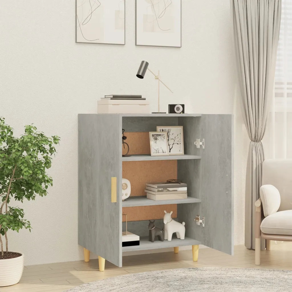 Credenza Grigio Cemento 70x34x90 cm in Legno Multistrato cod mxl 23846