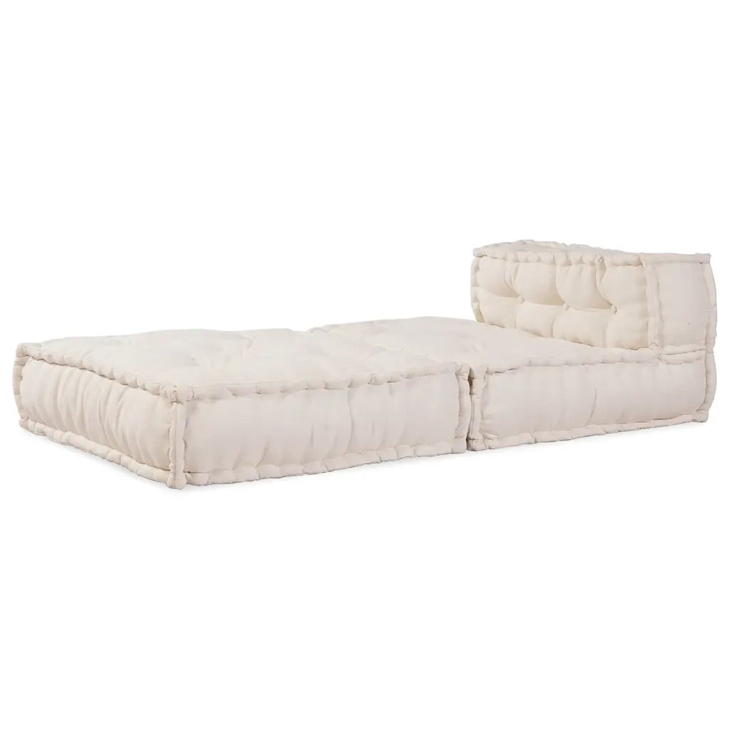 Divano Componibile Crema 70x70x54 in Tessuto 4019022