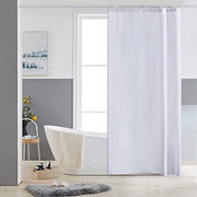 Douchegordino composto da 6 anelli, 90x180 cm, in poliestere, impermeabile, idrorepellente, antimuffa, lavabile, bianco