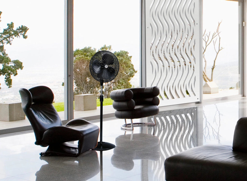 VERTICALWAVES - Pannello in PVC traforato - Parasole Misura: 73x148 cm, Colore: bianco
