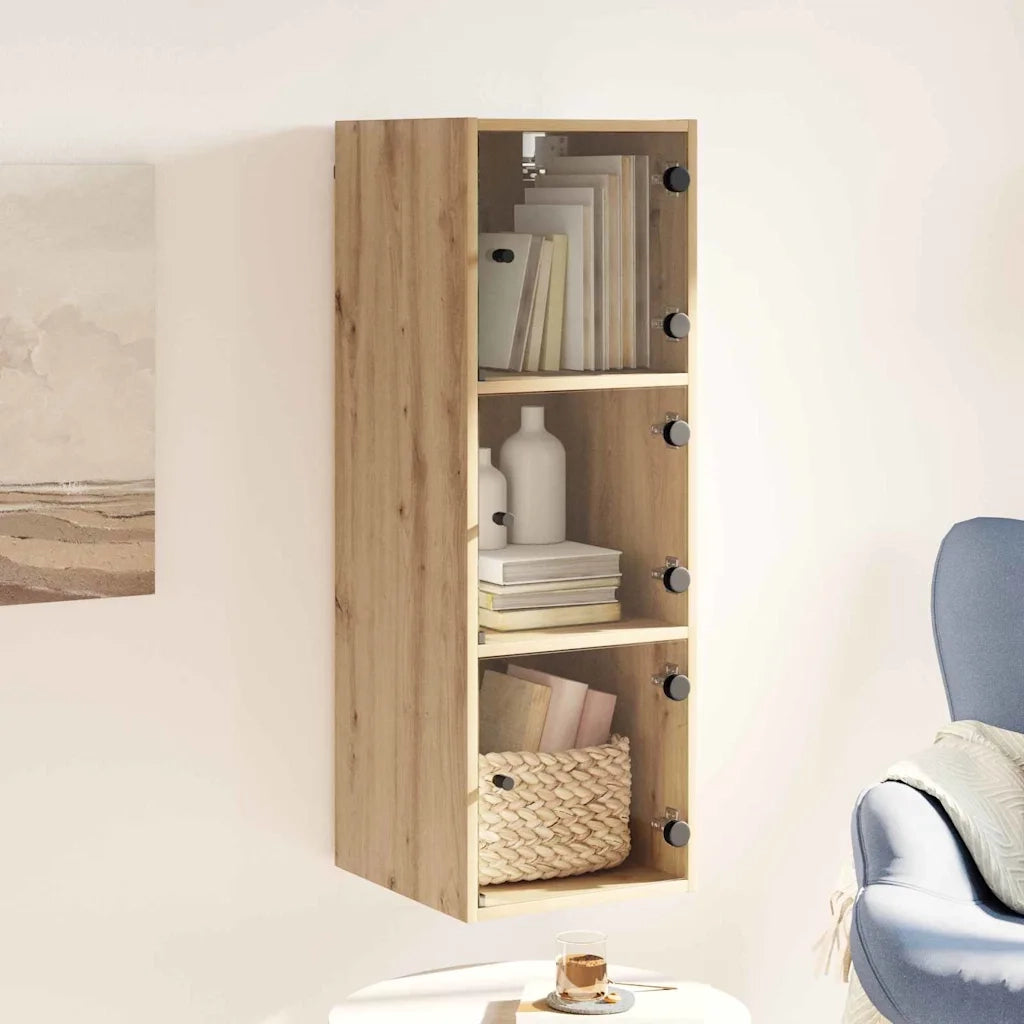 Armadietto a Muro | Mobile a Parete Rovere artigianale 35 x 37 x 102 cm