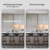 ZMH Lampada da soffitto impermeabile tubo fluorescente 120 cm