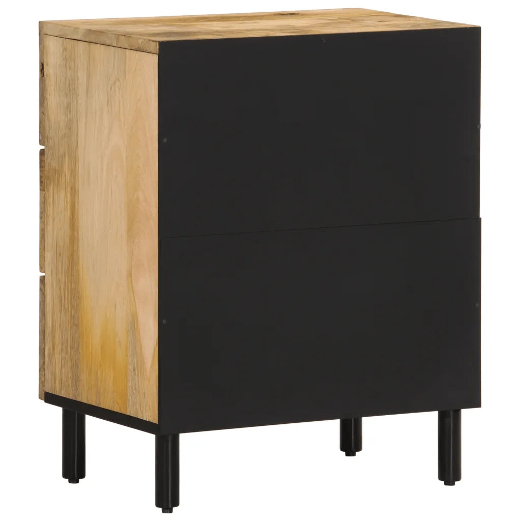 Comodino | Armadio da Notte | Mobiletto da notte 50x33x60 cm in Legno Massello di Mango