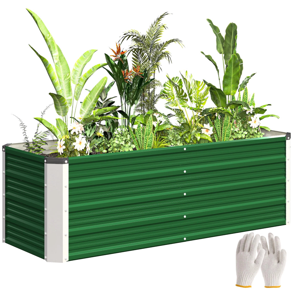 Fioriera da Giardino in Acciaio ¨C zephmum ¨C Verde 125x47x44 cm