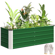 Fioriera da Giardino in Acciaio ¨C zephmum ¨C Verde 125x47x44 cm