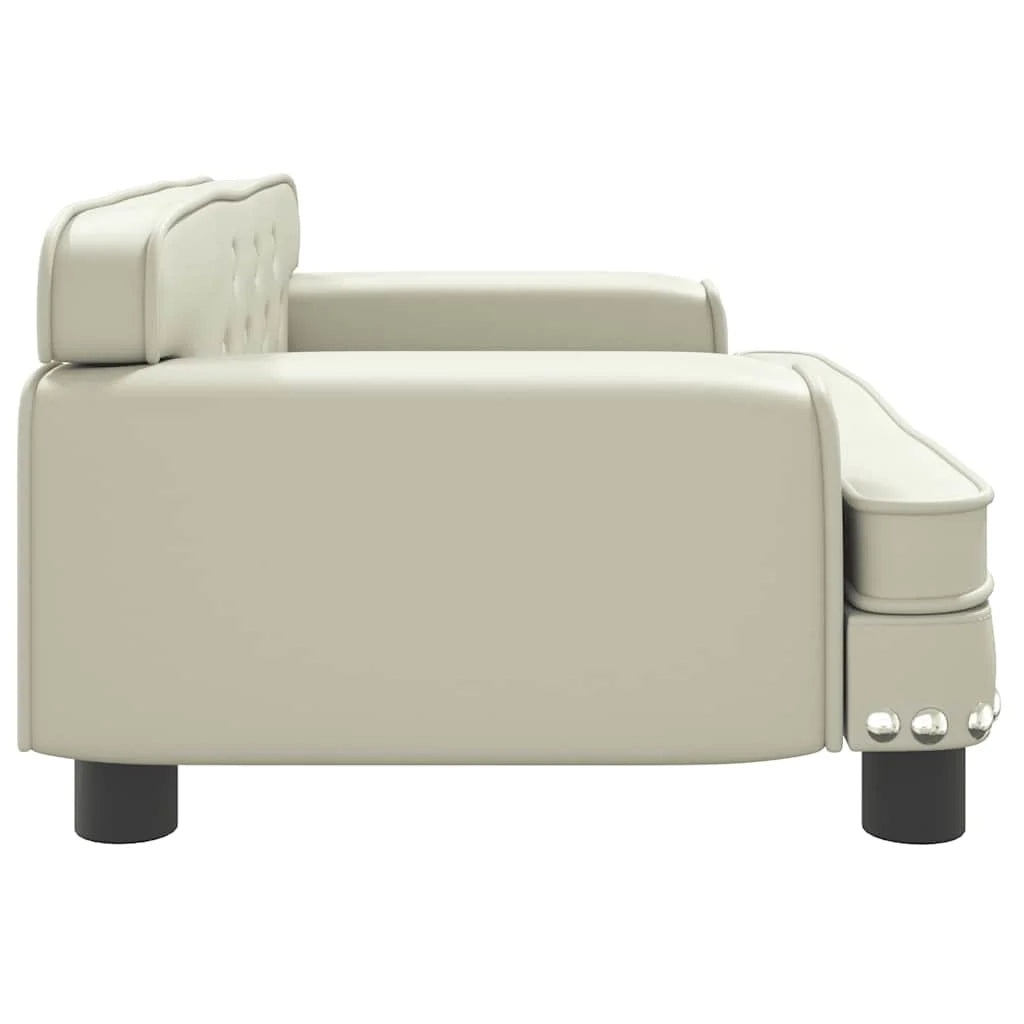Divano letto per cani comodo 70 x 45 x 30 cm crema similpelle 02_0042821