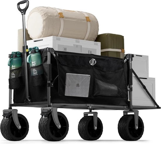 Carrello Bolder - Carrello Opportuno - Carrello da Spiaggia - Ruote Sterzo - Numerose Posizioni - Carrello da Spiaggia Opportuno