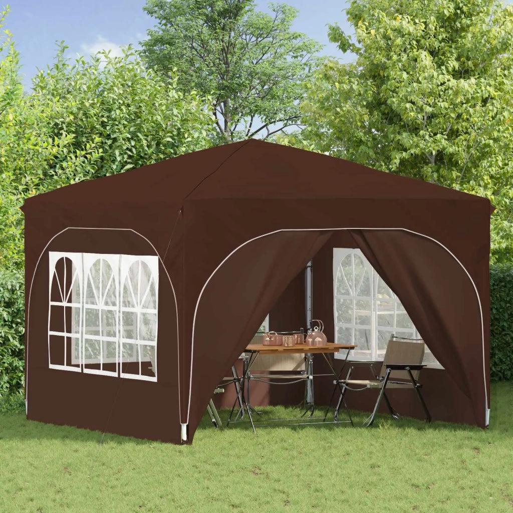 Tenda per feste a pop-up 290 x 290 x 245 cm Marrone