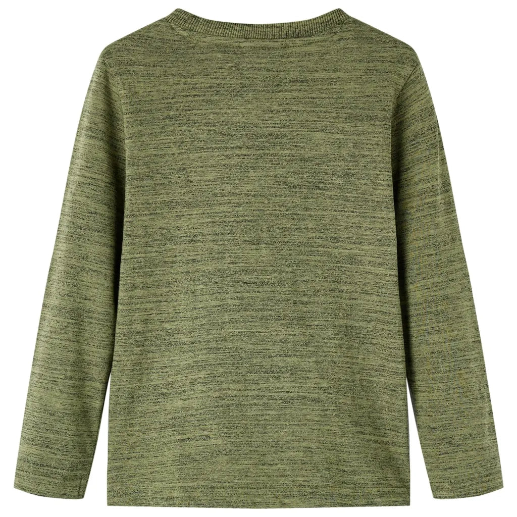 Maglietta da Bambino Maniche Lunghe Cachi MÃ©lange 128cod mxl 108137