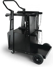 Carrello da lavoro - 2 tavoli - Cassetto chiuso - Mobili in alluminio - max 120kg - Carrello per attrezzi - 2 contenitori a gas