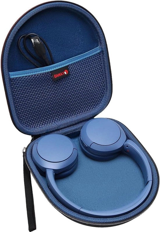 Casella di protezione per cuffia in cuffia da orecchie per Bluetooth - compatibile con cuffie wireless on-ear - colore blu
