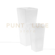 VASO DA GIARDINO GECO BIANCO 1 LUCE ATTACCO E27 38X38X90CM