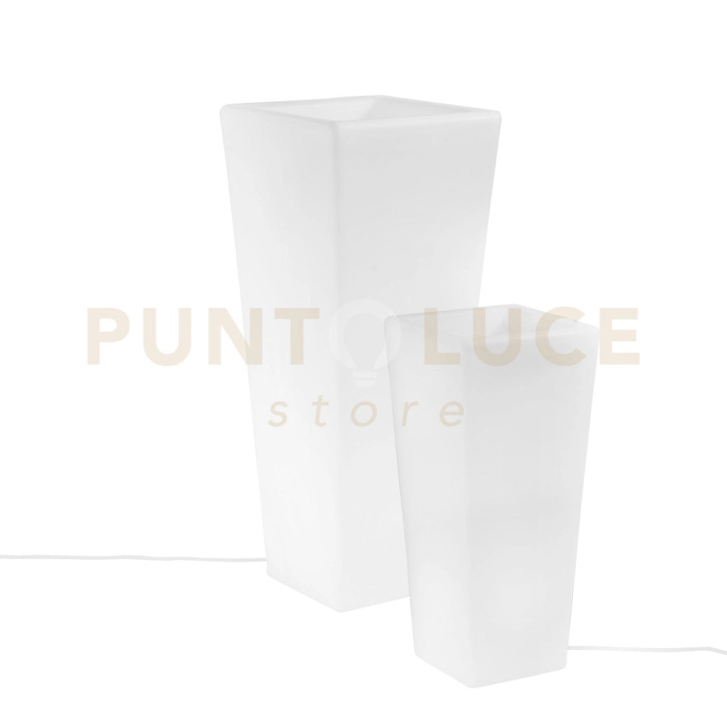 VASO DA GIARDINO GECO BIANCO 1 LUCE ATTACCO E27 38X38X90CM