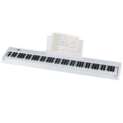 Tastiera elettrica portatile a grandezza naturale con MIDI pedale sustain, Tastiera per pianoforte a 88 tasti Bianco-Tastiere elettriche