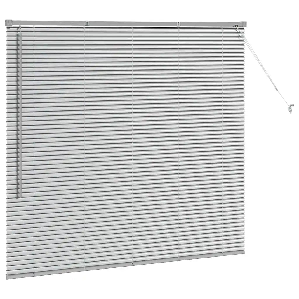 vidaXL Tenda per Finestra con tende Manuale Argento Alluminio