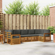 Set divano sezionale con cuscino 7 pcs Naturale e Antracite 3375397