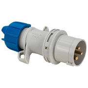 Fanton spina mobile CEE 2P+T 16A 230V IP54, cablaggio a vite, blu, uso industriale, 70100V