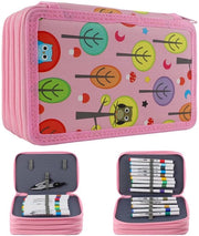 Etui per bambini, 3 livelli, 72 contenitori, scatola per libri di scuola, etui per bambini