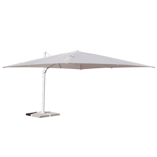 Ombrellone Decentrato da Giardino 4x4m in Alluminio Panna