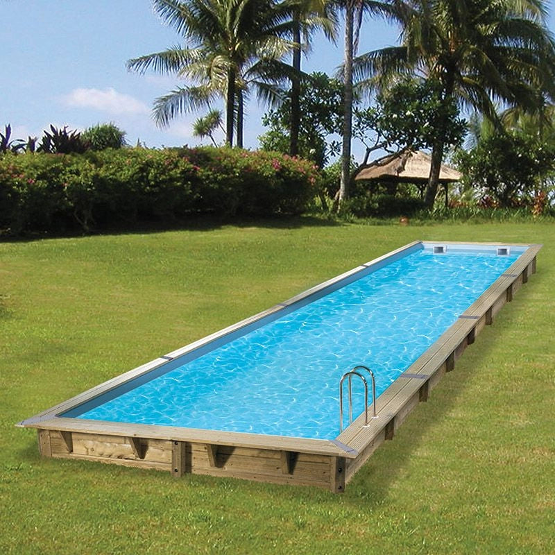 Piscina In Legno Interrata Northwood 1550 - 15,50 X 3,50 X H.1,55 M - Liner Blue