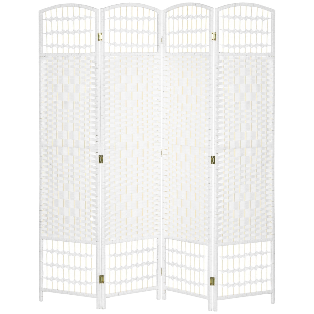 Paravento in legno 4 ante ¨C zephmum ¨C bianco 160x170 cm