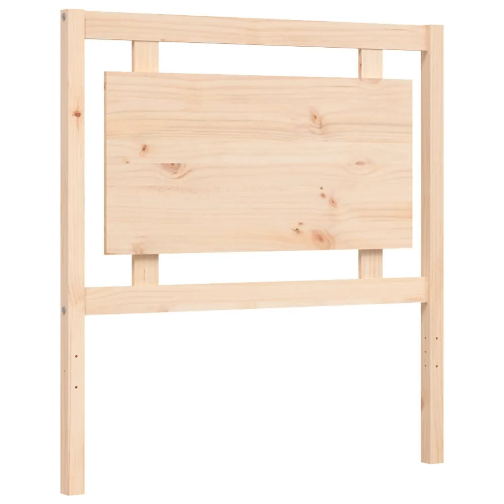 Letto singolo | Letto per adulti | Giroletto con Testiera 100x200 cm in Legno Massello