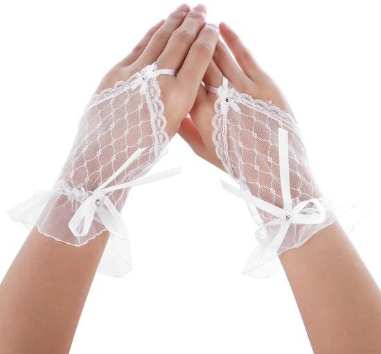 Maniche eleganti senza dita - 18 cm - Comode e adattabili - Maniche da sposa