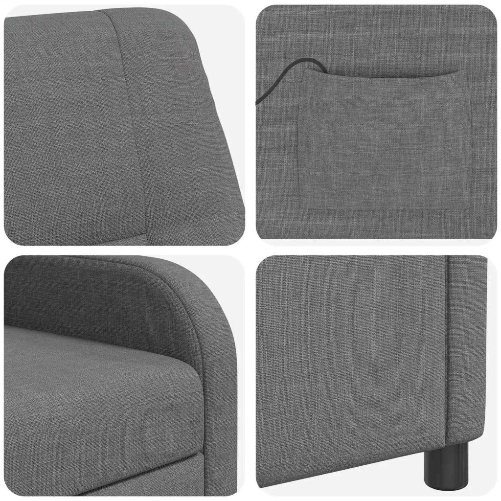 Divano Sedia-Poltrona Massaggiante Grigio Scuro Tessuto 471758