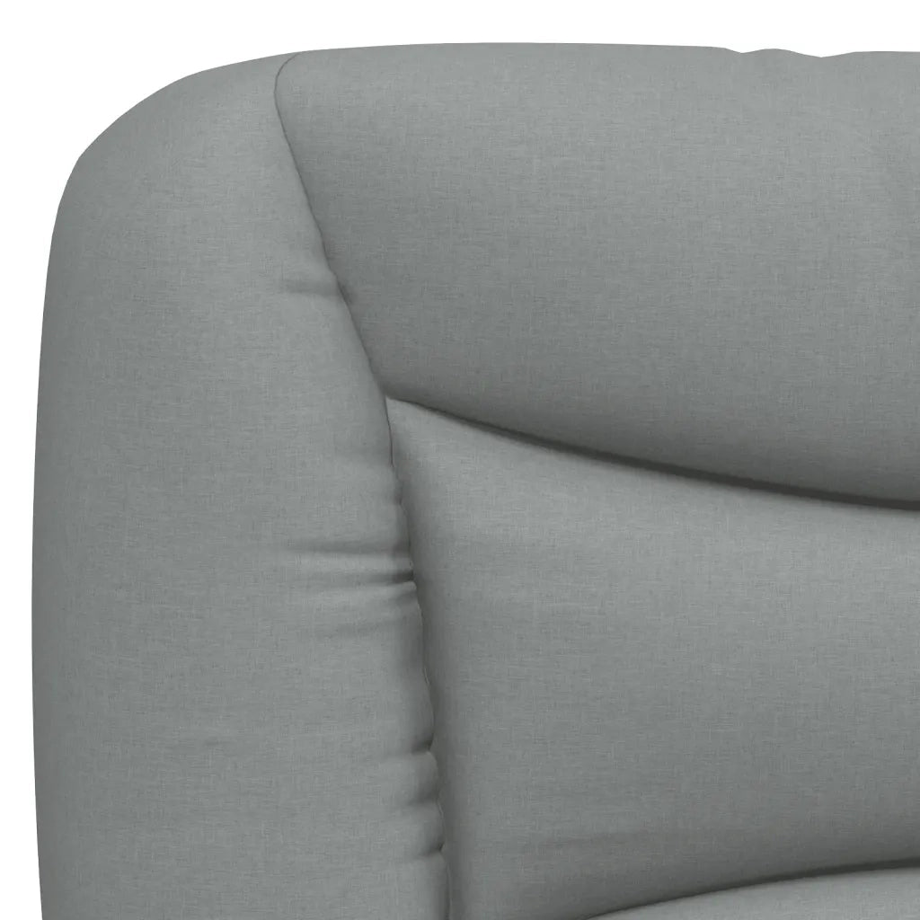 Letto con Materasso Hvar Grigio Chiaro 120x200cm Tessuto