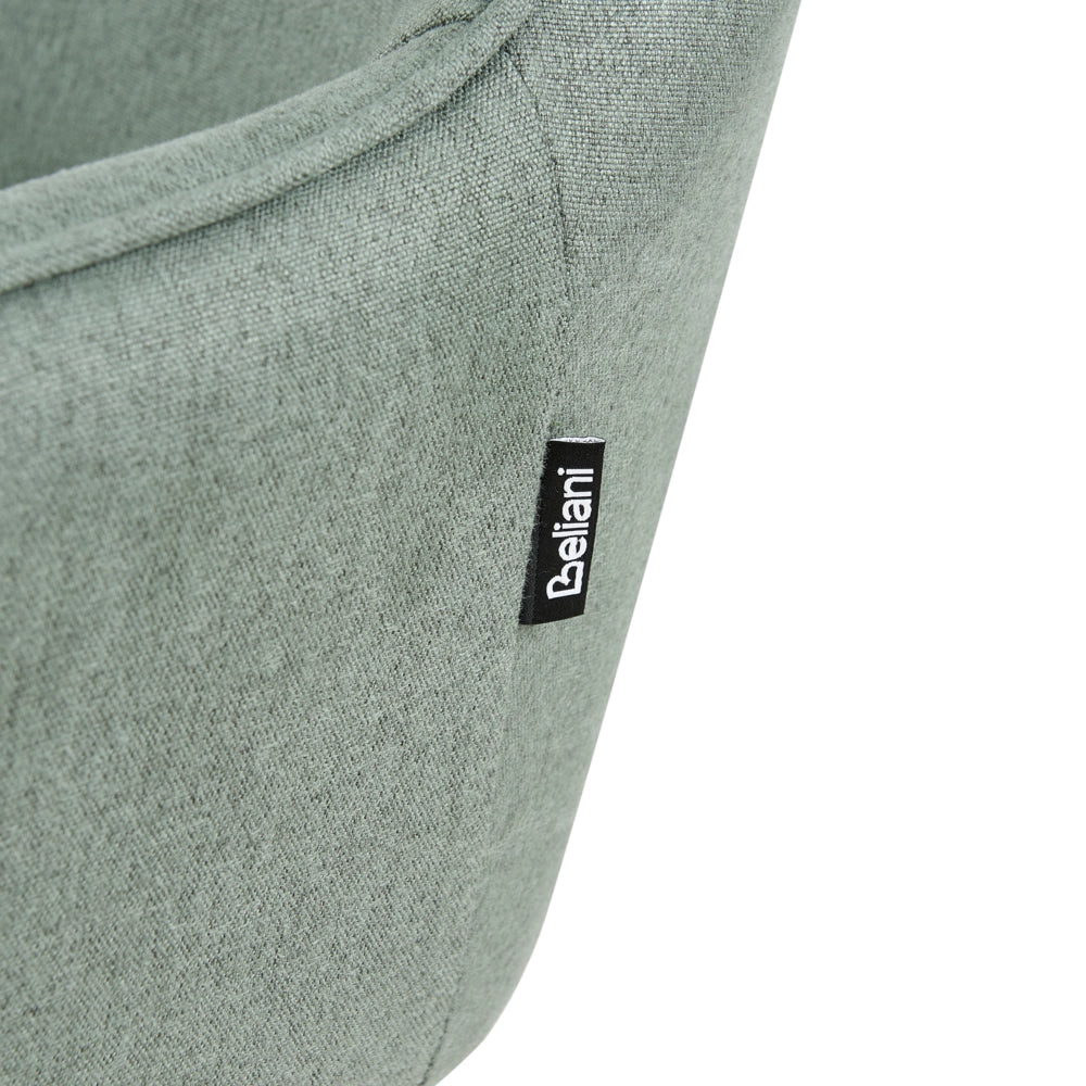 Set di 2 sedie da pranzo girevoli in tessuto verde scuro con braccioli e schienale in metallo nero con gambe in stile retrò